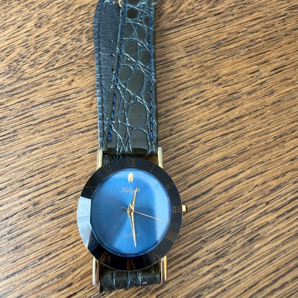 Lafayette 148 New York Blue and Gold Watch - Picture 2 of 8